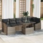 Conjunto de Sofás de Jardín de 8 Piezas con Cojines Gris Ratán Sintético de , Sofás de exterior - Ref: Foro24-3348955, Precio...