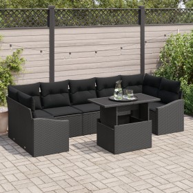 Juego de Sofá de Jardín de 8 Piezas con Cojines Negro Poliratán de , Sofás de exterior - Ref: Foro24-3348959, Precio: 580,90 ...