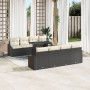 Conjunto de Sofá de Jardín de 9 Piezas con Cojines Negros de Ratán Polietileno de , Sofás de exterior - Ref: Foro24-3348963, ...