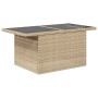 Conjunto de Sofás de Jardín de 9 Piezas con Cojines Beige de Ratán Poliéster de , Sofás de exterior - Ref: Foro24-3348966, Pr...