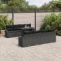 Set de Sofá de Jardín de 9 Piezas con Cojines Negro Poliratán de , Sofás de exterior - Ref: Foro24-3348969, Precio: 639,39 €,...
