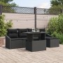 Conjunto de Sofá de Jardín de 6 Piezas con Cojines Negro Poliratán de , Sofás de exterior - Ref: Foro24-3348989, Precio: 401,...