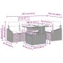 Conjunto de Sofá de Jardín Juego de 6 Negro Ratán, Poliéster de , Sofás de exterior - Ref: Foro24-3349009, Precio: 443,92 €, ...