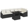 Conjunto de Sofá de Jardín de 7 Piezas con Cojines Ratán PE Negro de , Sofás de exterior - Ref: Foro24-3349013, Precio: 455,8...