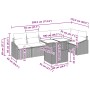 Conjunto de Sofá de Jardín de 7 Piezas con Cojines Ratán PE Negro de , Sofás de exterior - Ref: Foro24-3349013, Precio: 455,8...