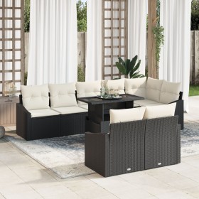 Juego de Sofá de Jardín de 9 Piezas con Cojines Ratán Polimérico Negro de , Sofás de exterior - Ref: Foro24-3349023, Precio: ...