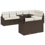 Conjunto de sofá de jardín de 9 piezas con cojines de ratán polivalente marrón de , Sofás de exterior - Ref: Foro24-3349024, ...