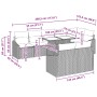 Conjunto de sofá de jardín de 9 piezas con cojines de ratán polivalente marrón de , Sofás de exterior - Ref: Foro24-3349024, ...