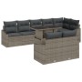 Conjunto de sofá de jardín de 9 piezas con cojines de ratán sintético gris de , Sofás de exterior - Ref: Foro24-3349025, Prec...