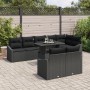 Juego de Sofás de Jardín de 9 Piezas con Cojines Negro Ratán Resistente de , Sofás de exterior - Ref: Foro24-3349029, Precio:...