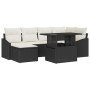 Conjunto de Sofá de 7 Piezas con Cojines Ratán Negro de , Sofás de exterior - Ref: Foro24-3349033, Precio: 466,25 €, Descuent...