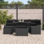 Conjunto de 7 piezas de sofá de jardín con cojines de ratán poliratan negro de , Sofás de exterior - Ref: Foro24-3349039, Pre...