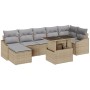 Conjunto de Sofá de Jardín de 8 Piezas con Cojines Beige de Rattan PE de , Sofás de exterior - Ref: Foro24-3349046, Precio: 5...