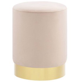 Taburete de terciopelo 28 x 36 cm albaricoque y dorado en Taburetes y sillas plegables | Comprar online en Foru.es
