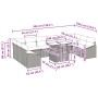 Conjunto de Sofá de Jardín de 11 Piezas con Cojines de Ratán Sintético Gris Claro de , Sofás de exterior - Ref: Foro24-334907...