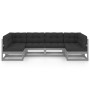 Set de muebles de jardín 6 pzas con cojines madera pino gris de vidaXL, Conjuntos de jardín - Ref: Foro24-3077176, Precio: 56...
