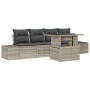 Conjunto de Sofás de Jardín de 5 Piezas con Cojines Gris Claro Poliratán de , Sofás de exterior - Ref: Foro24-3349088, Precio...