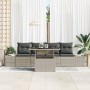 Conjunto de Sofás de Jardín de 5 Piezas con Cojines Gris Claro Poliratán de , Sofás de exterior - Ref: Foro24-3349088, Precio...