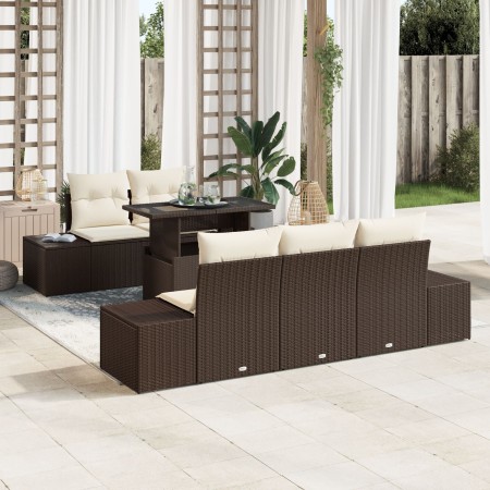 Juego de Sofás de Jardín Juego de 6 Marrón Poliratán de , Sofás de exterior - Ref: Foro24-3349094, Precio: 533,77 €, Descuent...
