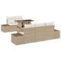 Juego de Sofás de Jardín de 6 Piezas con Cojines Beige Ratán Sintético de , Sofás de exterior - Ref: Foro24-3349097, Precio: ...