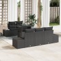 Set de Sofá de Jardín de 6 Piezas Con Cojines Negro Poliratán de , Sofás de exterior - Ref: Foro24-3349099, Precio: 509,80 €,...