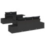Set de Sofá de Jardín de 6 Piezas Con Cojines Negro Poliratán de , Sofás de exterior - Ref: Foro24-3349099, Precio: 509,80 €,...