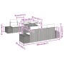 Set de Sofás de Jardín de 7 Piezas con Cojines de Ratán Poliéster Negro de , Sofás de exterior - Ref: Foro24-3349103, Precio:...