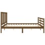Estructura cama y cabecero madera maciza marrón miel 200x200 cm de vidaXL, Camas y somieres - Ref: Foro24-3193879, Precio: 16...