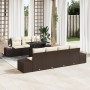 Juego de Sofá de Jardín de 8 Piezas con Cojines Marrón Poliratán de , Sofás de exterior - Ref: Foro24-3349124, Precio: 654,53...