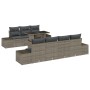 Juego de Sofás de Jardín de 8 piezas con Cojines Gris Poliratán de , Sofás de exterior - Ref: Foro24-3349125, Precio: 617,43 ...