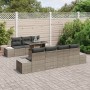 Juego de Sofás de Jardín de 8 piezas con Cojines Gris Poliratán de , Sofás de exterior - Ref: Foro24-3349125, Precio: 617,43 ...
