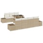 Conjunto de sofá de jardín de 8 piezas con cojines Beige Ratán sintético de , Sofás de exterior - Ref: Foro24-3349127, Precio...
