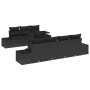 Conjunto de Sofá de Jardín de 8 Piezas con Cojines Negro Ratán Poliéster de , Sofás de exterior - Ref: Foro24-3349129, Precio...