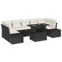 Juego de Sofá de Jardín de 8 Piezas con Cojines Negro Ratán Sintético de , Sofás de exterior - Ref: Foro24-3349133, Precio: 5...