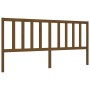 Estructura cama y cabecero madera maciza marrón miel 200x200 cm de vidaXL, Camas y somieres - Ref: Foro24-3193879, Precio: 16...