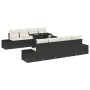 Conjunto de Sofás de Jardín de 9 Piezas con Cojines en Negro de Ratán Polipropileno de , Sofás de exterior - Ref: Foro24-3349...