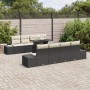 Conjunto de Sofás de Jardín de 9 Piezas con Cojines en Negro de Ratán Polipropileno de , Sofás de exterior - Ref: Foro24-3349...