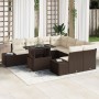Juego de sofá de jardín de 9 piezas con cojines Marrón Poliratán de , Sofás de exterior - Ref: Foro24-3349154, Precio: 677,88...