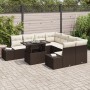 Juego de sofá de jardín de 9 piezas con cojines Marrón Poliratán de , Sofás de exterior - Ref: Foro24-3349154, Precio: 677,88...