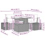 Conjunto de 5 piezas de sofá de jardín con cojines gris claro de poliratán de , Sofás de exterior - Ref: Foro24-3349178, Prec...