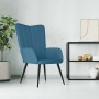 Sillón de relax de terciopelo azul en Sillones | Comprar online en Foru.es