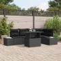 Set de Sofá de Jardín de 6 Piezas con Cojines Negros de Poliratán de , Sofás de exterior - Ref: Foro24-3349189, Precio: 462,4...