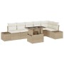 Conjunto de sofá de jardín de 7 piezas con cojines beige de ratán polipropileno de , Sofás de exterior - Ref: Foro24-3349197,...
