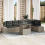 Juego de Sofás de Jardín de 7 Piezas con Cojines Gris Claro de Poliratán de , Sofás de exterior - Ref: Foro24-3349198, Precio...