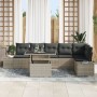 Juego de Sofás de Jardín de 7 Piezas con Cojines Gris Claro de Poliratán de , Sofás de exterior - Ref: Foro24-3349198, Precio...