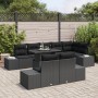 Conjunto de Sofá de Jardín Conjunto de 9 Negro de , Sofás de exterior - Ref: Foro24-3349209, Precio: 707,00 €, Descuento: %