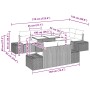 Conjunto de Sofá de Jardín Conjunto de 9 Negro de , Sofás de exterior - Ref: Foro24-3349209, Precio: 707,00 €, Descuento: %