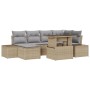Juego de Sofá de Jardín Set de 7 Beige Ratán de , Sofás de exterior - Ref: Foro24-3349216, Precio: 509,01 €, Descuento: %