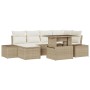 Conjunto de Sofás de Jardín 7 Piezas Beige y Blanco de , Sofás de exterior - Ref: Foro24-3349217, Precio: 521,72 €, Descuento: %