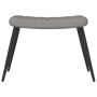 Sillón de relax con taburete de terciopelo gris claro en Sillones | Comprar online en Foru.es